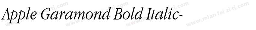 Apple Garamond Bold Italic字体转换